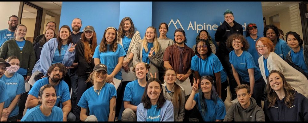 Alpine Maids team posing for a photo